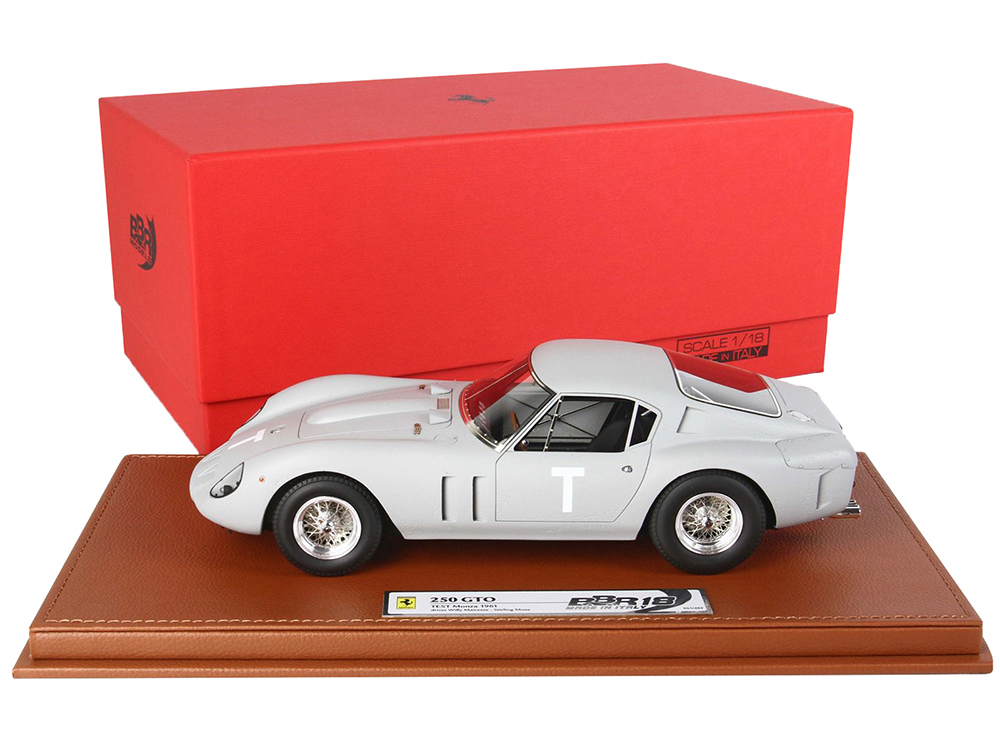Image of Ferrari 250 GTO Willy Mairesse - Stirling Moss Test Monza (1961) with DISPLAY CASE Limited Edition to 462 pieces Worldwide 1/18 Model Car by BBR