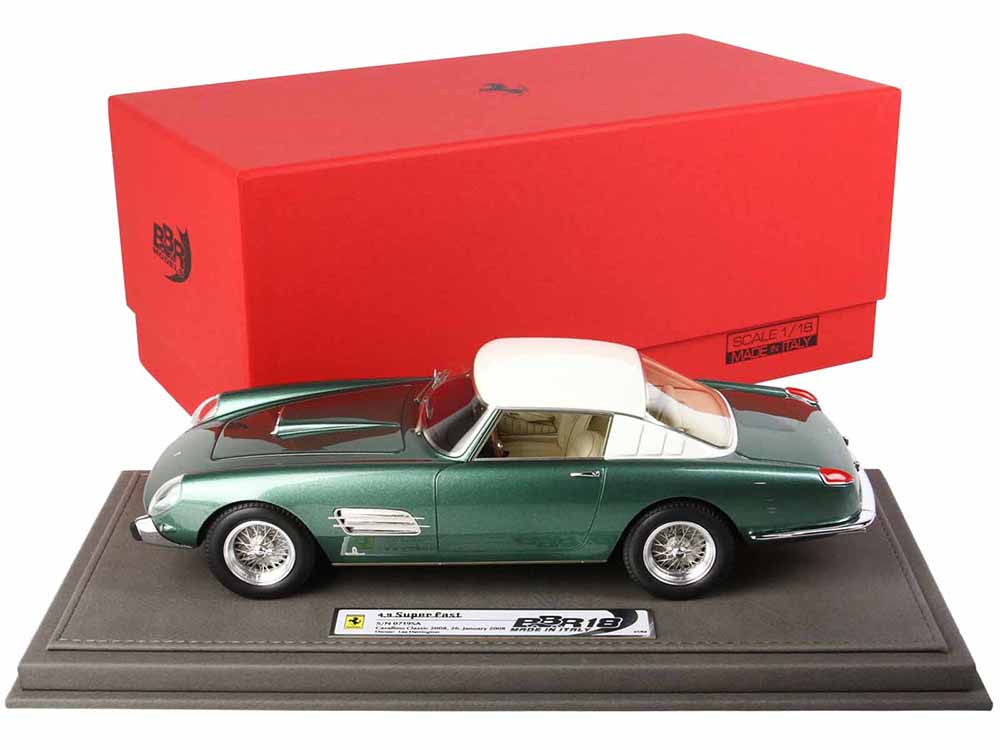 Image of Ferrari Superfast 49 S/N 0719SA Green Metallic with White Top "Cavallino Classic" (2008) with DISPLAY CASE Limited Edition to 64 pieces Worldwide 1/