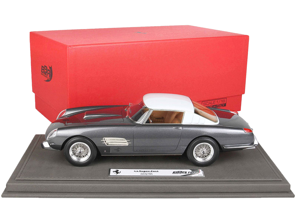 Image of Ferrari Superfast 49 S/N 0719SA Grigio Ferro Gray Metallic with White Top Sebring (1965) with DISPLAY CASE Limited Edition to 51 pieces Worldwide 1/