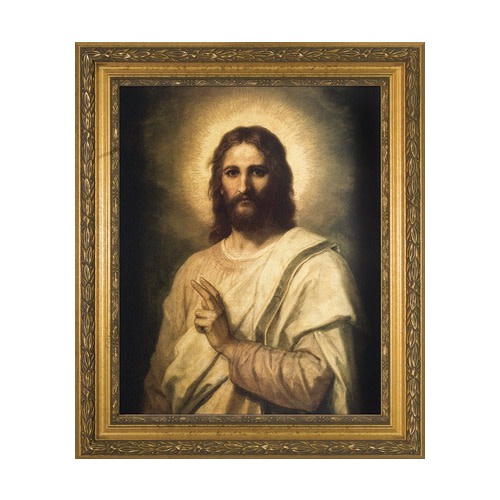 Image of Figure of Christ with Gold Frame