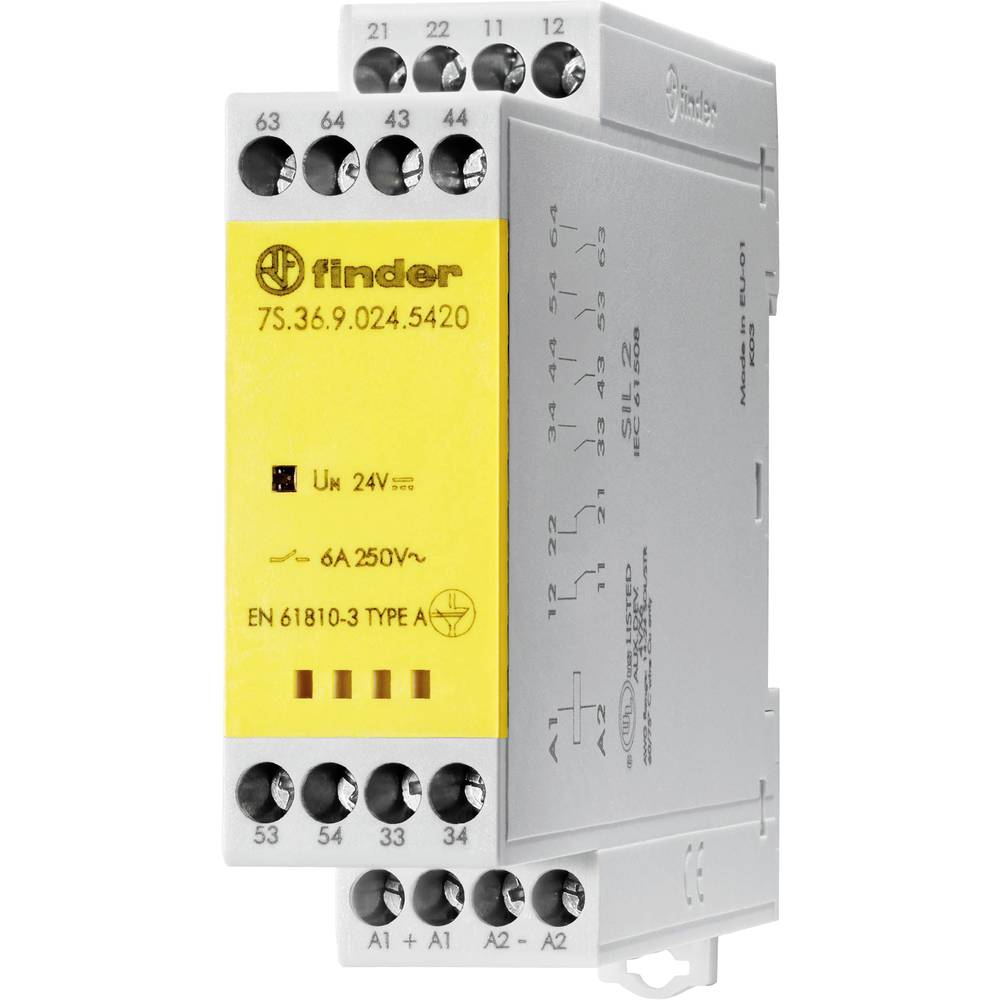 Image of Finder 7S3690245420 Relay Switching current (max): 6 A 2 breakers 4 makers 1 pc(s)
