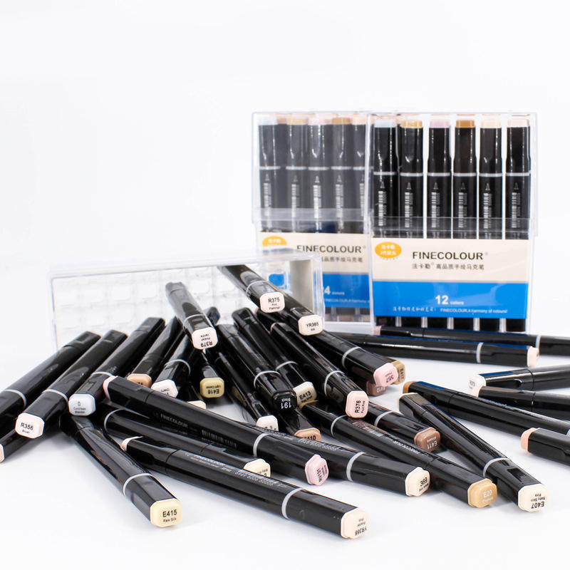 Image of Finecolour EF102 Skin Color Marker Pen Set 24/36 Colors Brush Tip Double-headed Art Markers Comic Art Supplies Felt Tip