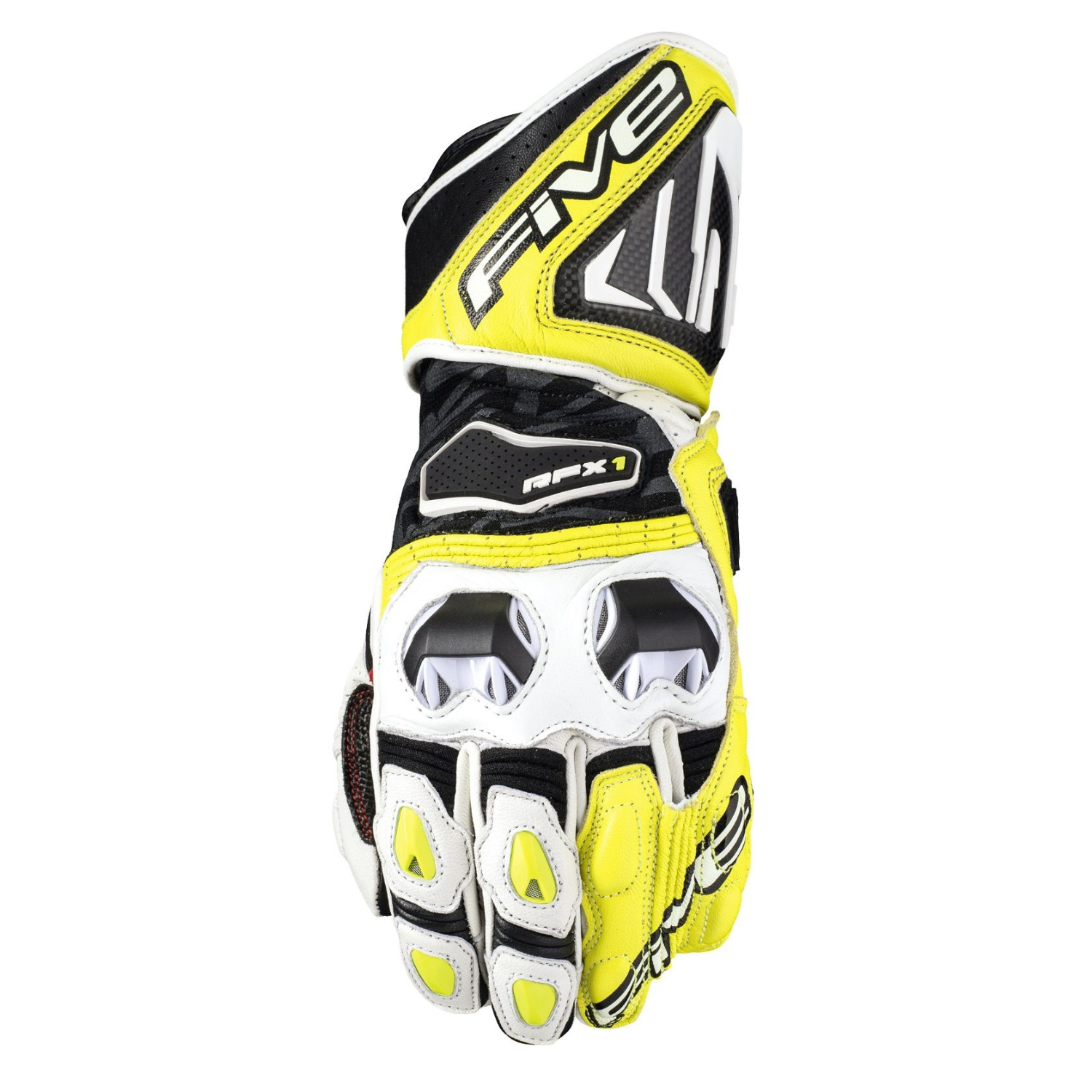 Image of Five RFX1 Gloves White Yellow Taille L