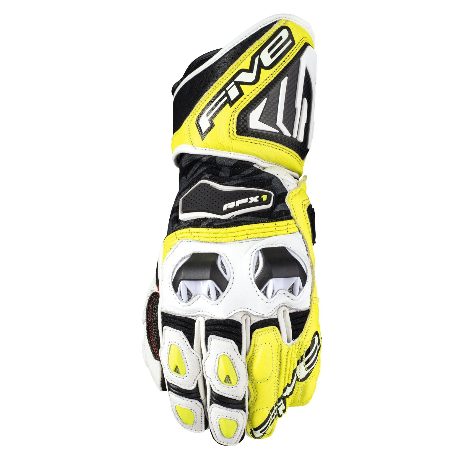 Image of Five RFX1 Gloves White Yellow Talla XL