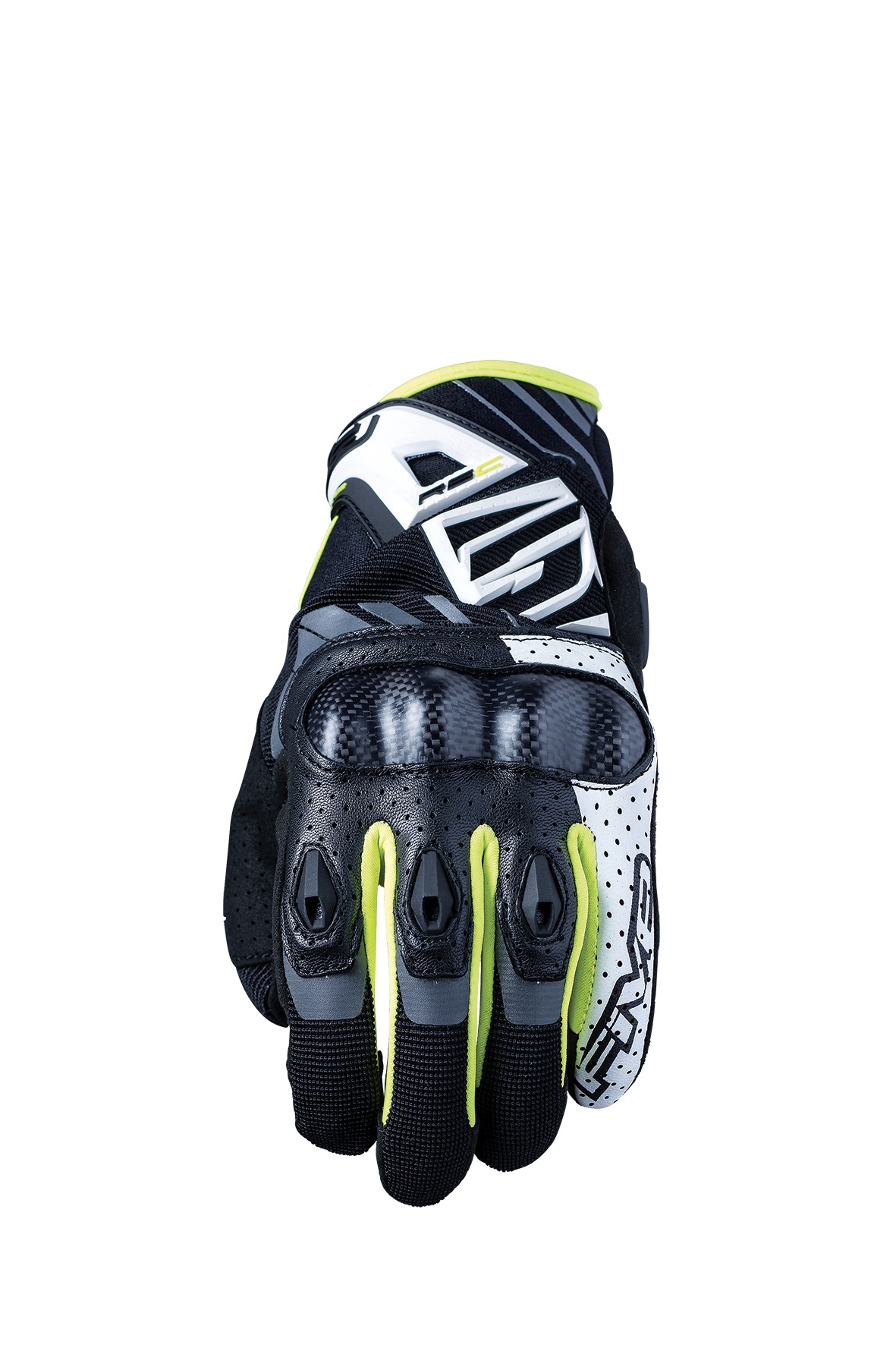 Image of Five RS-C Blanc Fluo Jaune Gants Taille XL