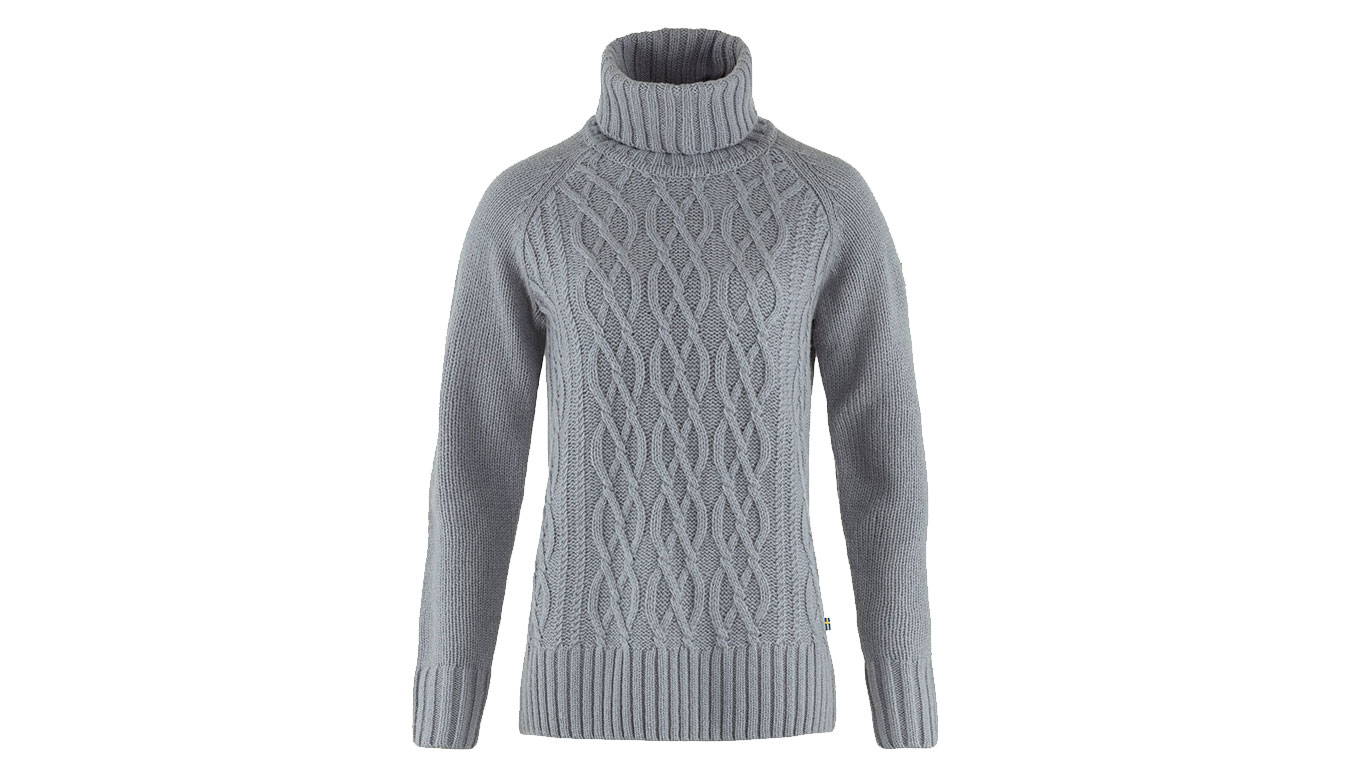 Image of Fjällräven Övik Cable Knit Roller Neck W RO