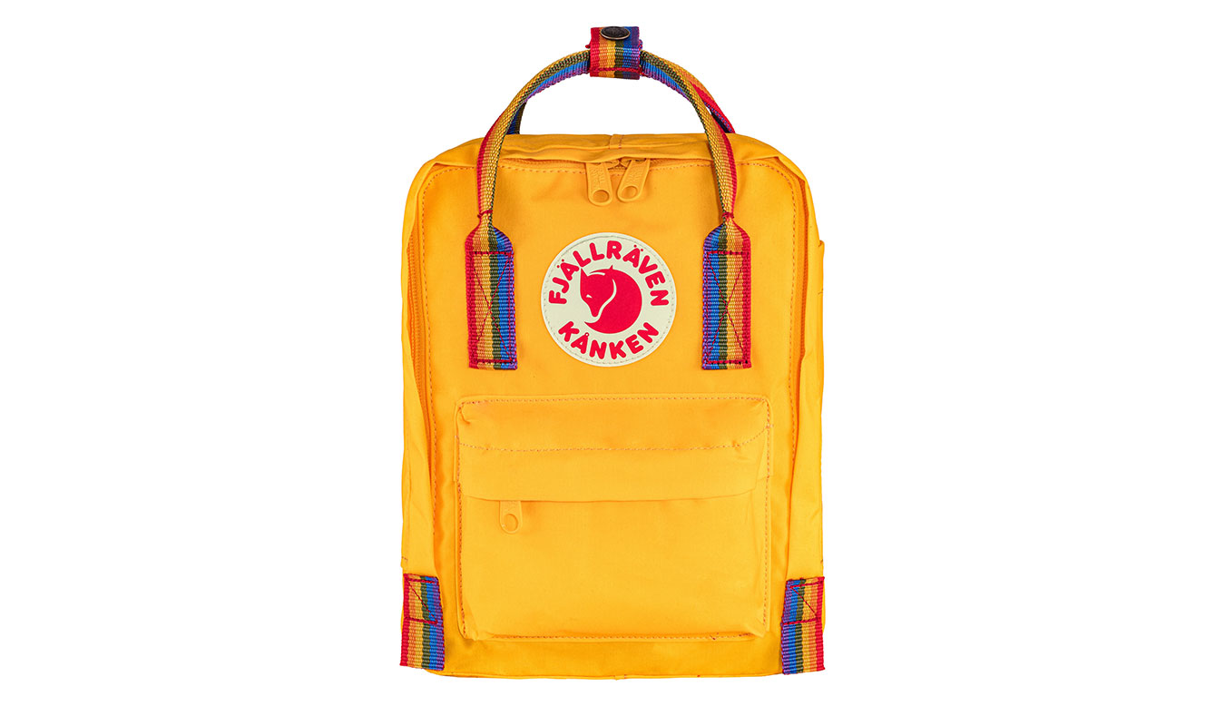 Image of Fjällräven Kånken Rainbow Mini Warm Yellow-Rainbow Pattern FR