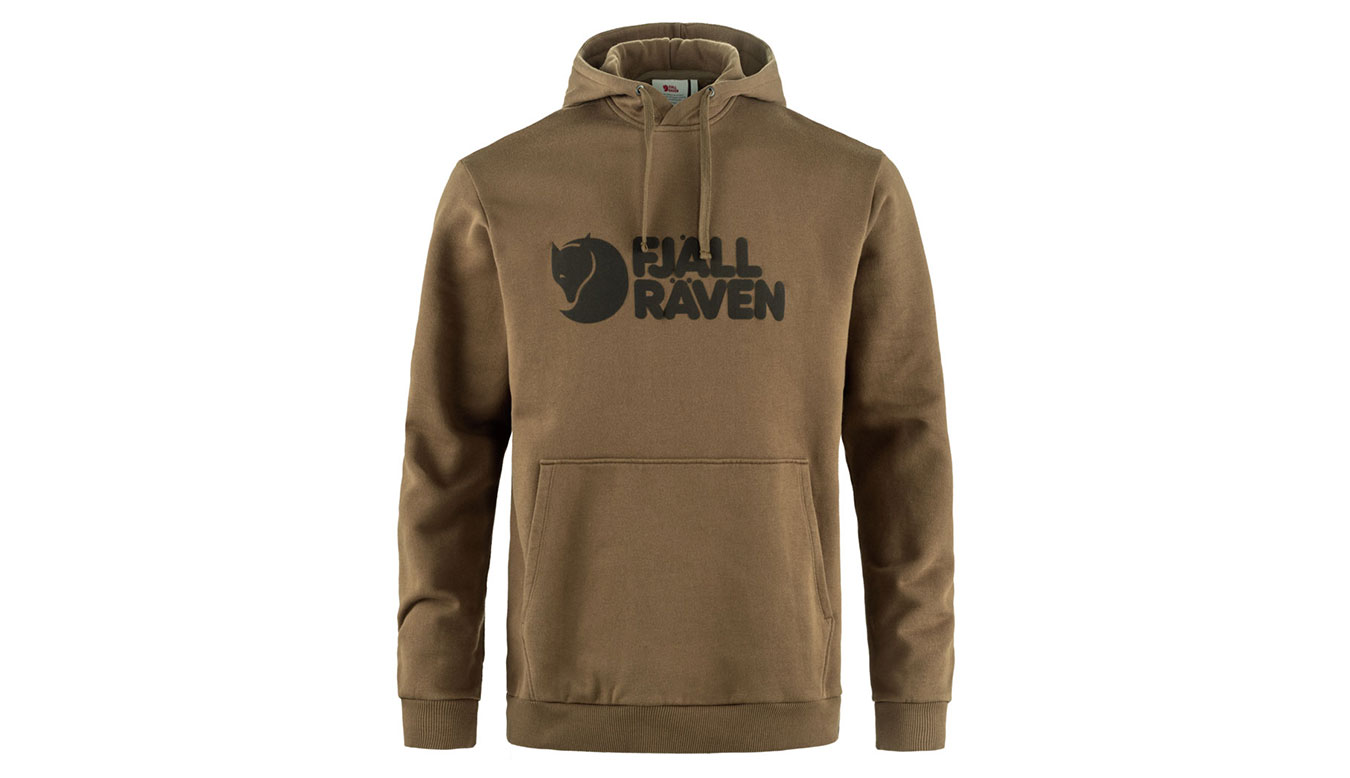 Image of Fjällräven Logo Hoodie M Wood Brown CZ