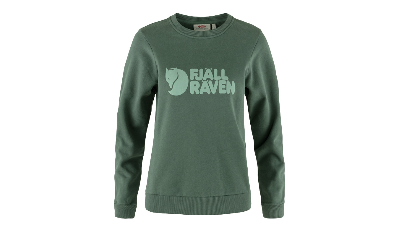 Image of Fjällräven Logo Sweater W Deep Patina - Misty Green FR