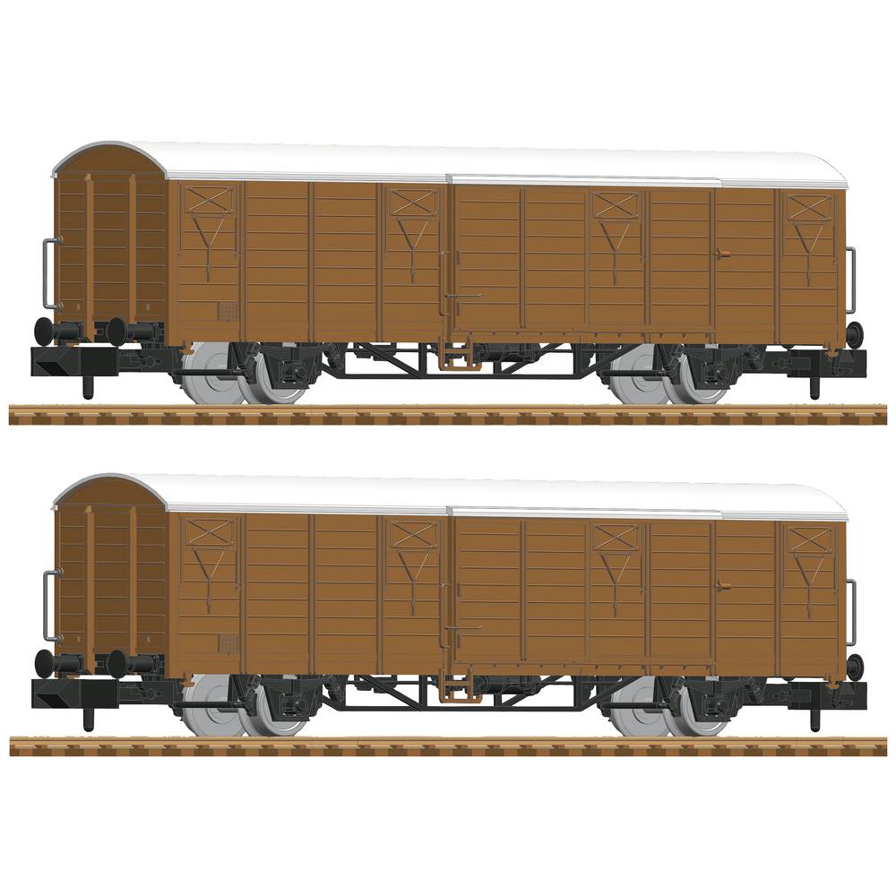 Image of Fleischmann 826213 N 2er-Set covered goods wagon of DB-AG