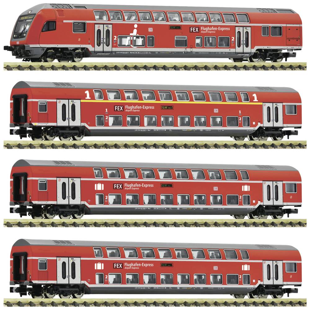 Image of Fleischmann 881916 N 4er set double-deck wagon FEX of DB-AG
