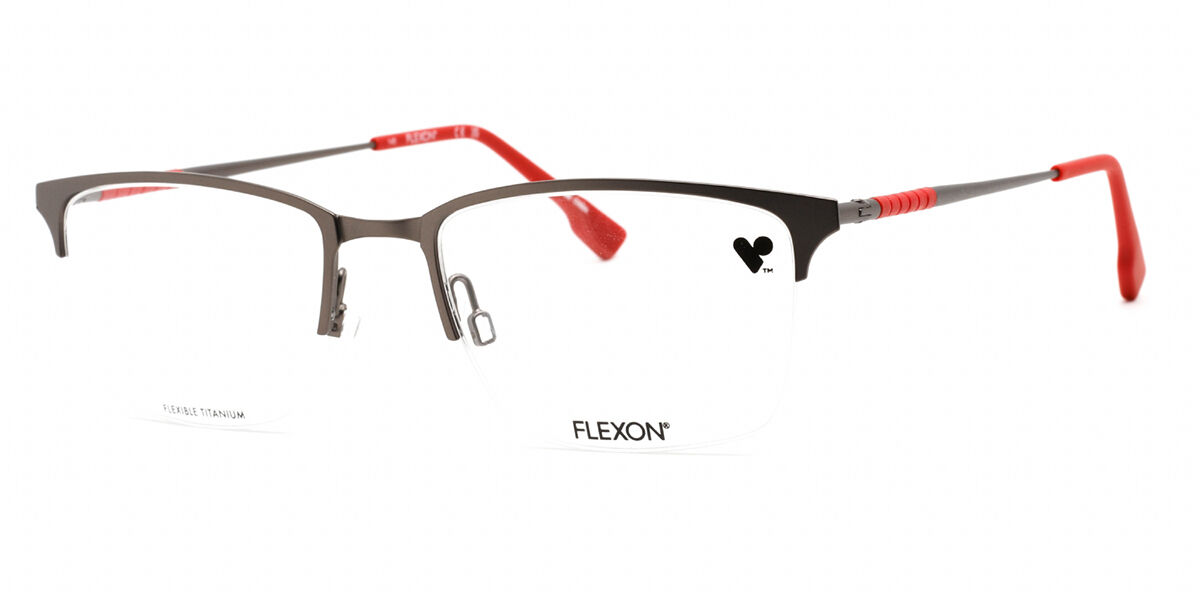 Image of Flexon E1130 072 Óculos de Grau Gunmetal Masculino PRT