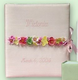 Image of Flower Garland Personalized Baby Memory Book