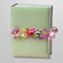 Image of Flower Garland Personalized Baby Photo Album - Small