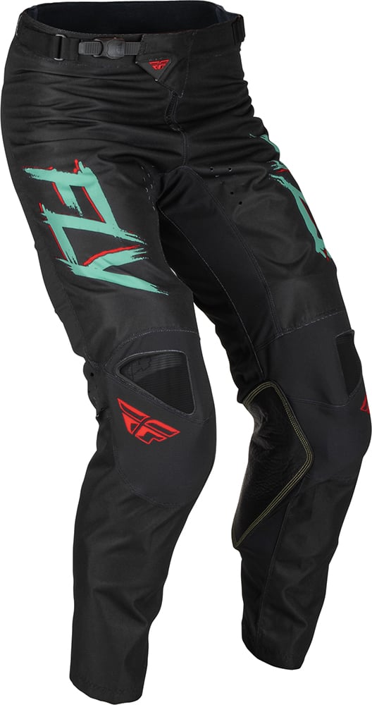 Image of Fly Racing MX Pants Kinetic SE Rave Black Mint Red Talla 28