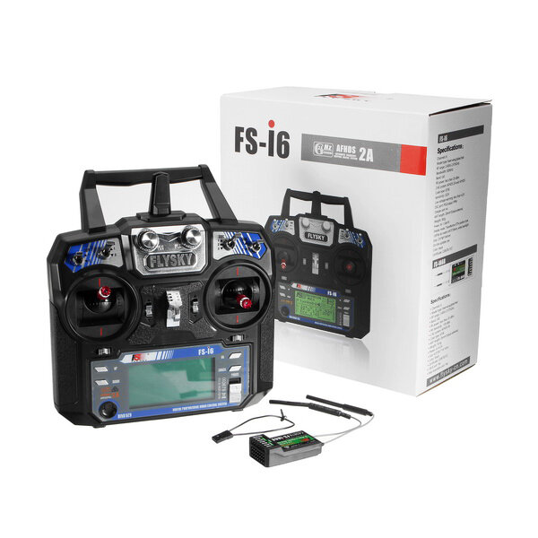 Image of FlySky FS-i6 24G 6CH AFHDS RC Radio Transmitter With FS-iA6B Receiver for RC FPV Drone Engineering Vehicle Boat Robot