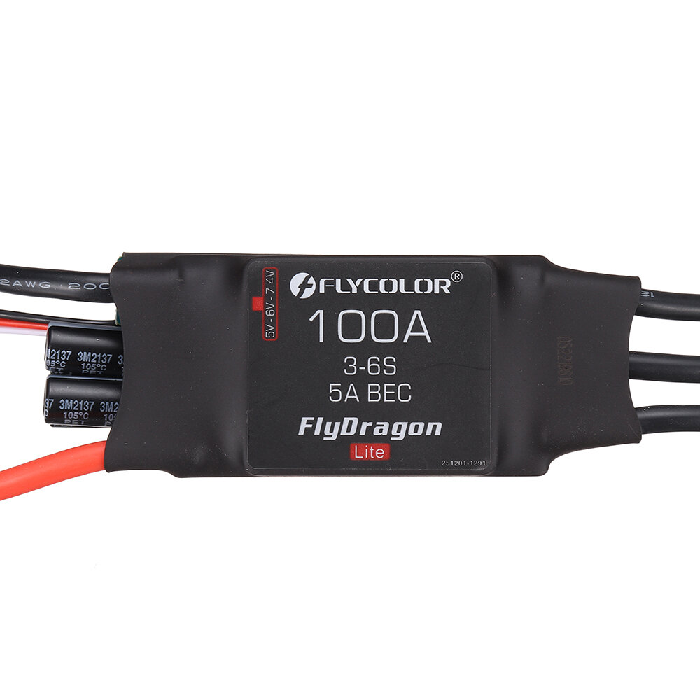 Image of Flycolor FlyDragon Lite 100A 3-6S / Lite-32 100A 5-6S Brushless ESC For RC Airplane