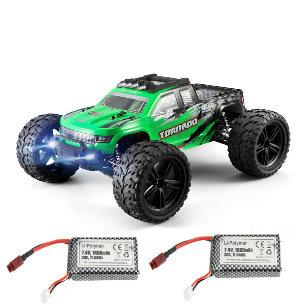 Image of Flyhal FC610 RTR Two Battery 1/10 24G 4WD 46km/h RC Car Vehicles LED Lights Brushed Big Foot Truck Model Toys Kids Chil