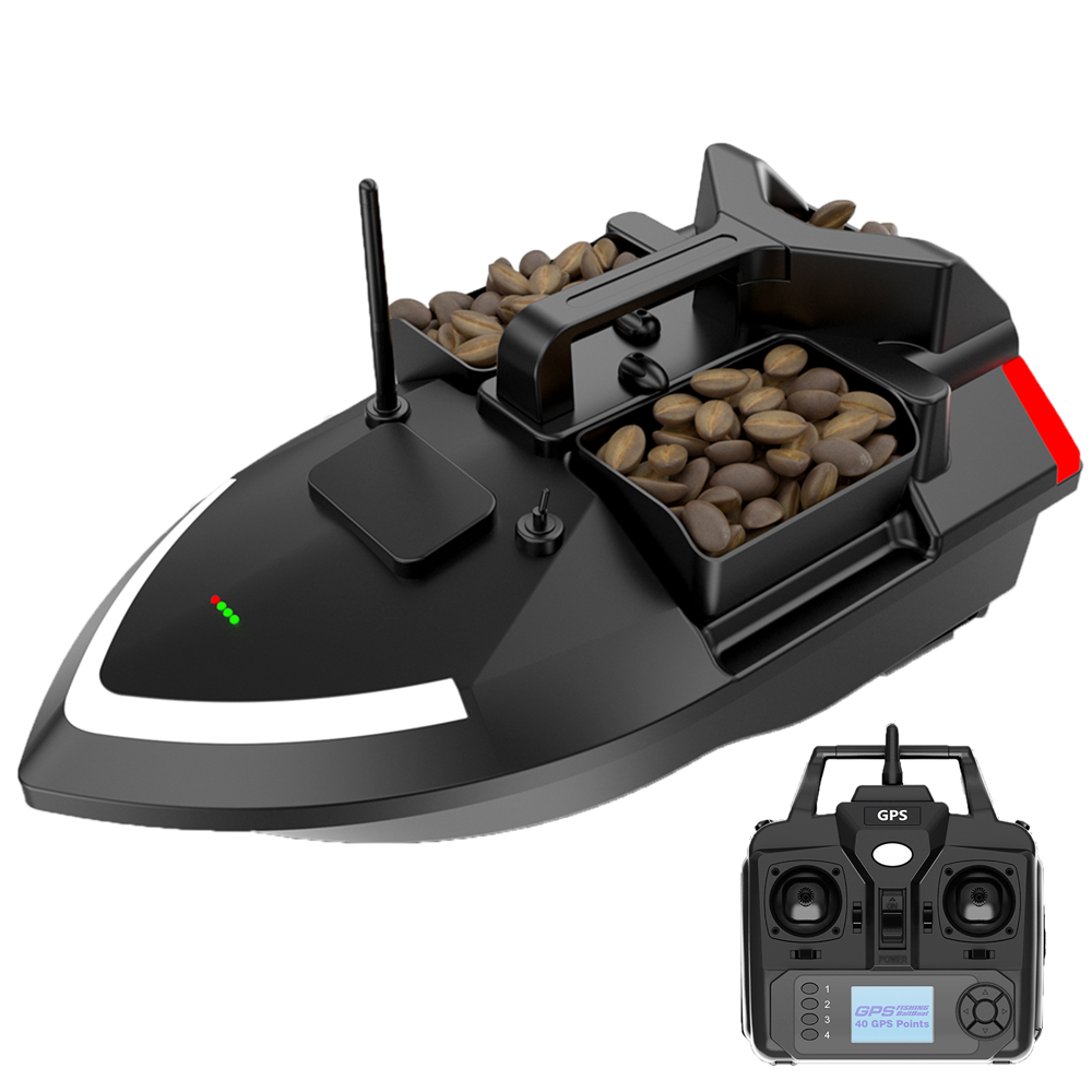 Image of Flytec V020 RTR 24G 4CH GPS Fishing Bait RC Boat 500m Distance Intelligent 40 Positioning Points LED Lights Automatic R
