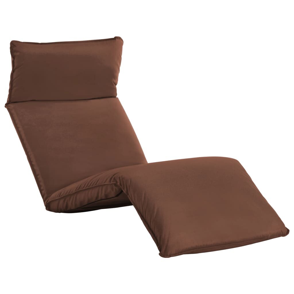 Image of Foldable Sunlounger Oxford Fabric Brown