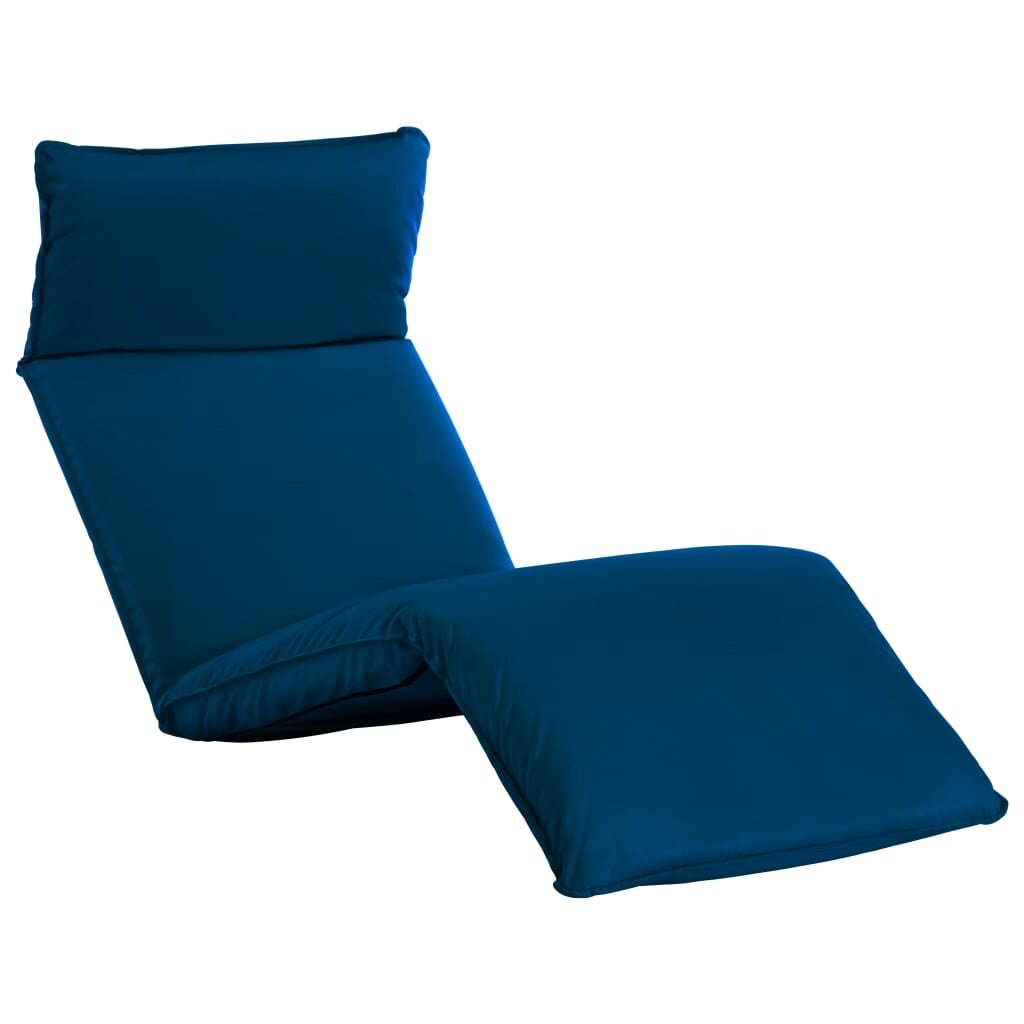 Image of Foldable Sunlounger Oxford Fabric Navy Blue