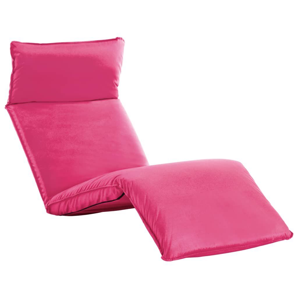 Image of Foldable Sunlounger Oxford Fabric Pink