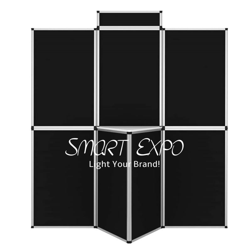 Image of Folding Advertising Display Boards with Header and Product Shelf Portable Carry Bag