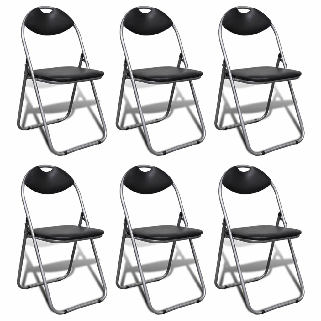 Image of Folding Chairs 6 pcs Faux Leather