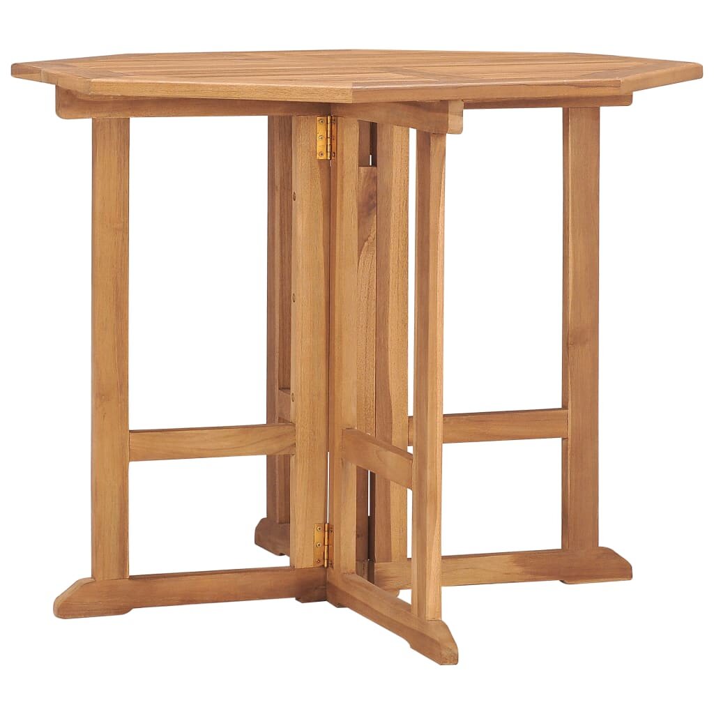 Image of Folding Garden Dining Table 354"x354"x295" Solid Teak Wood
