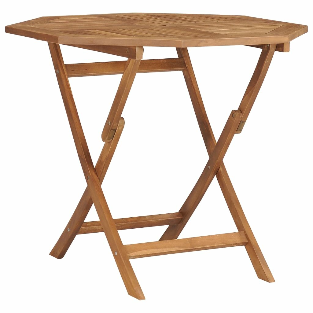 Image of Folding Garden Table 335"x335"x299" Solid Teak Wood