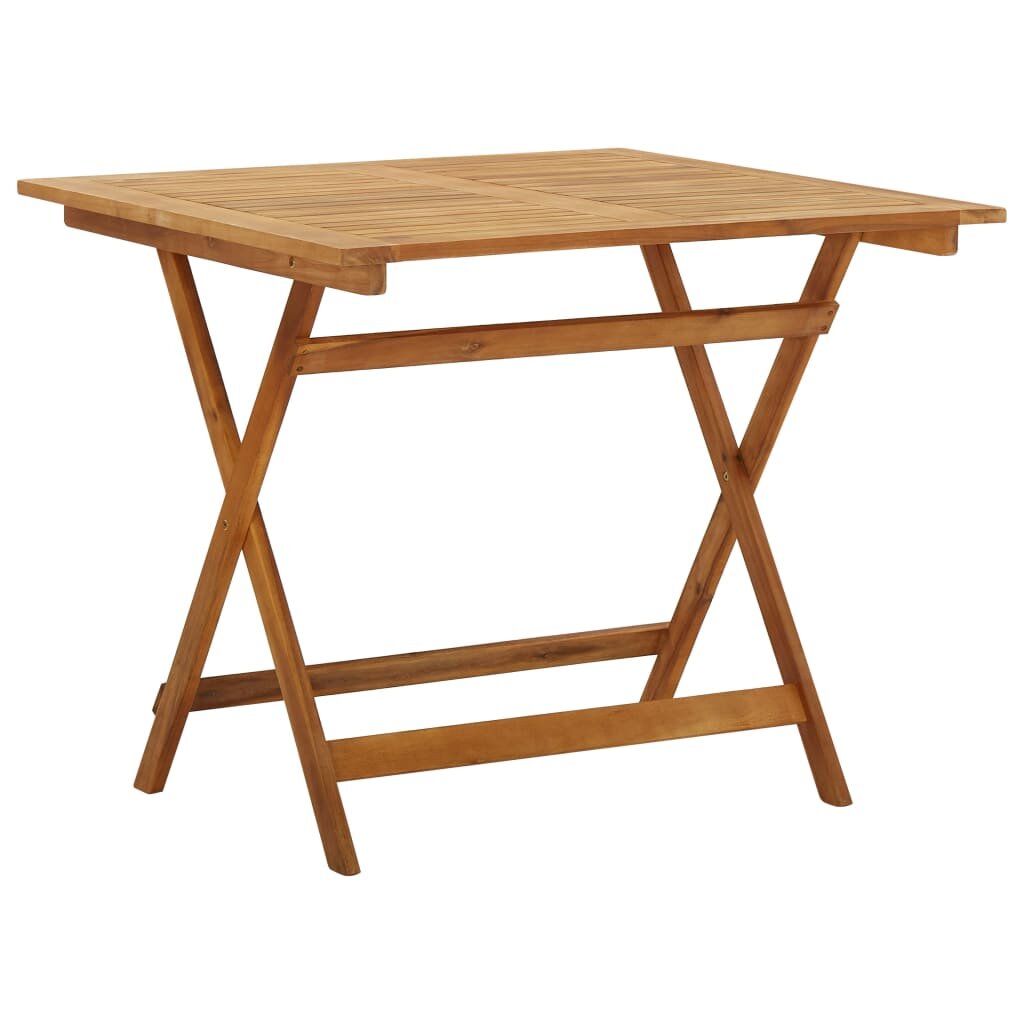 Image of Folding Garden Table 354"x354"x295" Solid Acacia Wood