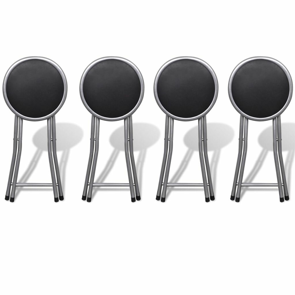 Image of Folding Stools 4 pcs Faux Leather