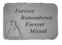Image of Forever Remembered Engraved Angel Stone