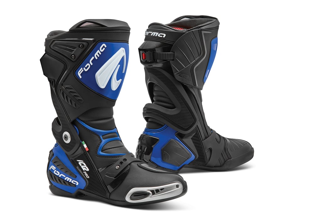 Image of Forma Ice Pro Black Blue Motorcycle Boots Size 45 EN