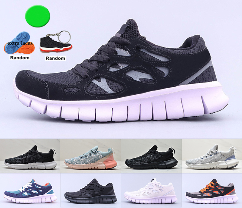 Image of Free Run 2 Mens Running Shoes Trainers 5 FN Triple Black White Red Racer women Sports Sneakers Barefoot Light Photo blue Orange Adult zapatos