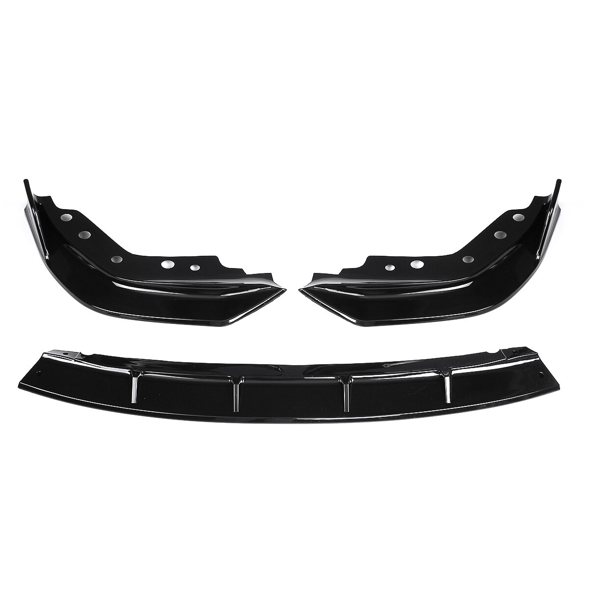 Image of Front Bumper Lip Spoiler Splitter Golss Black For BMW 3 Series G20 G28 2019-2020