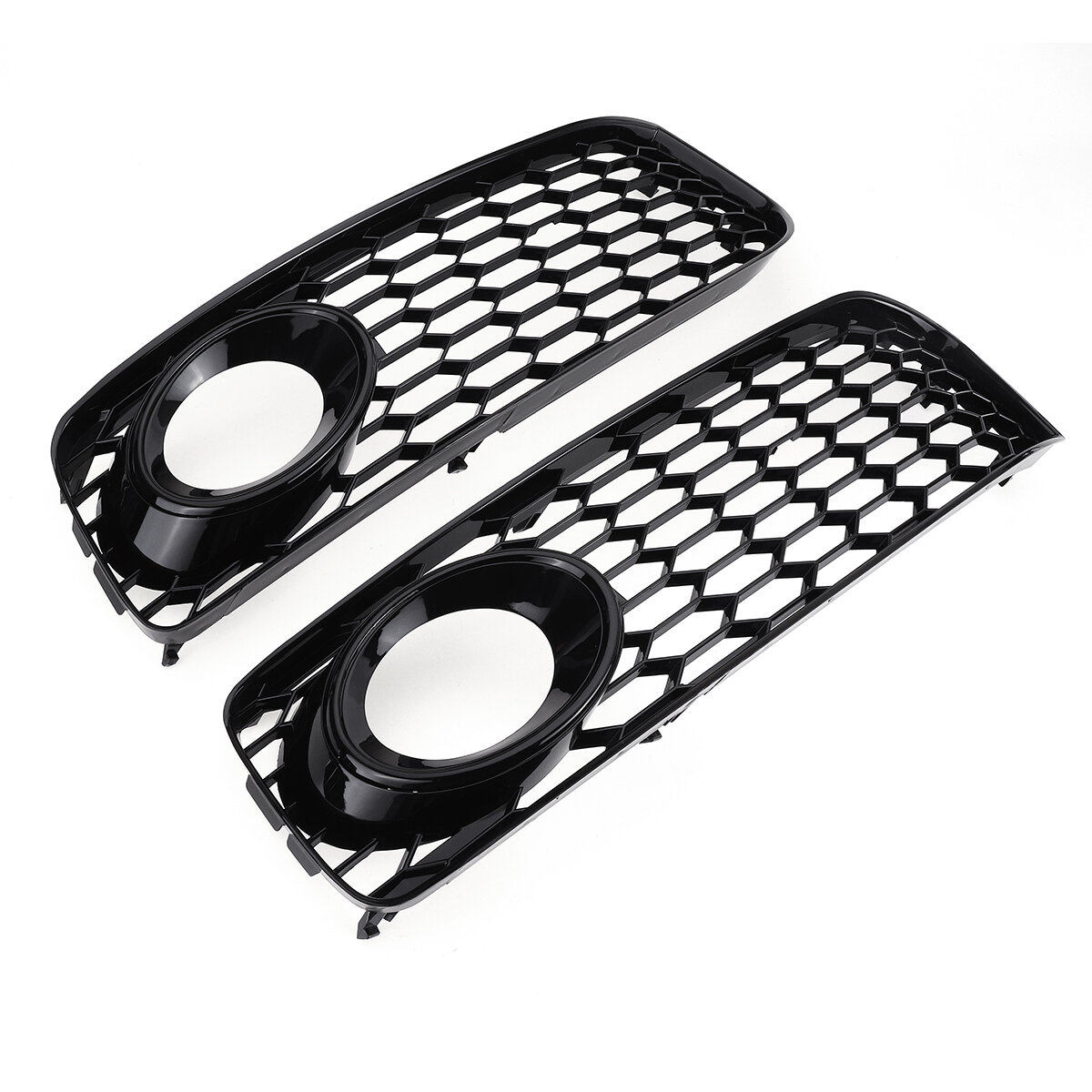 Image of Front Fog Light Lamp Cover Grille Grill Honeycomb Hex Black For Audi A5 S-Line S5 B8 RS5 2008-2012