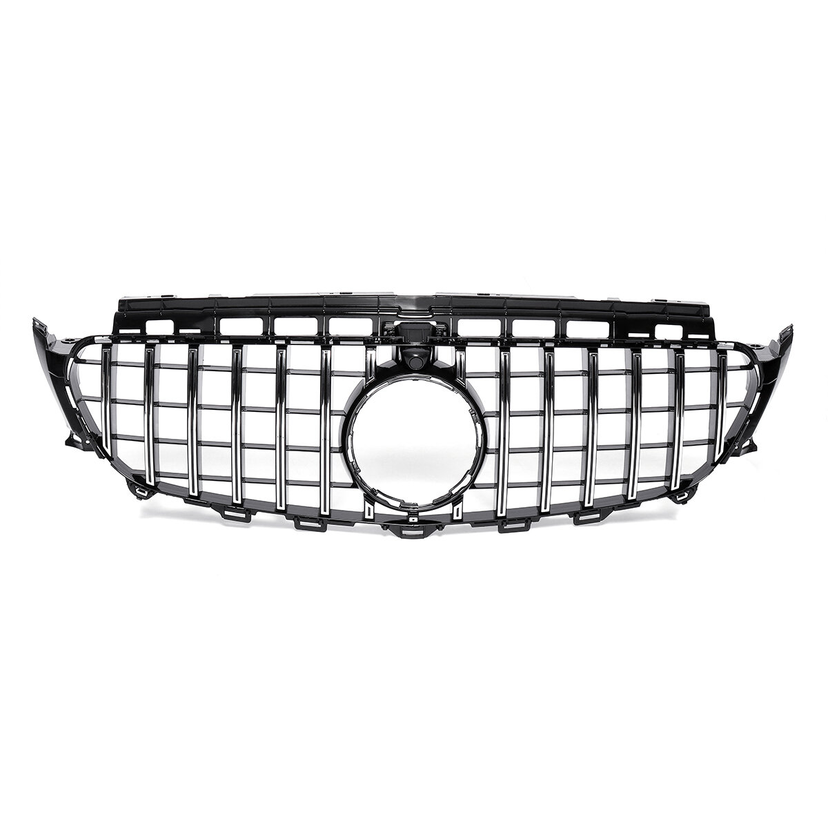 Image of Front Grille For Mercedes Benz W213 E-Class Black 2016-2018 AMG GT R Look Grill