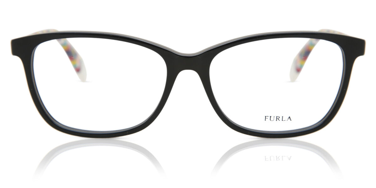 Image of Furla VFU075K Formato Asiático 0700 Óculos de Grau Pretos Feminino BRLPT
