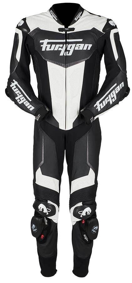Image of Furygan 6545-143 Leather Suit Overtake Black White Size 50 EN
