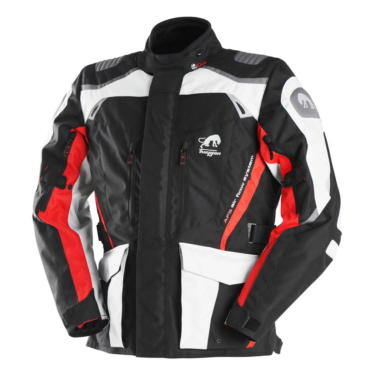 Image of Furygan Apalaches Jacket Black Pearl Red Size XL EN