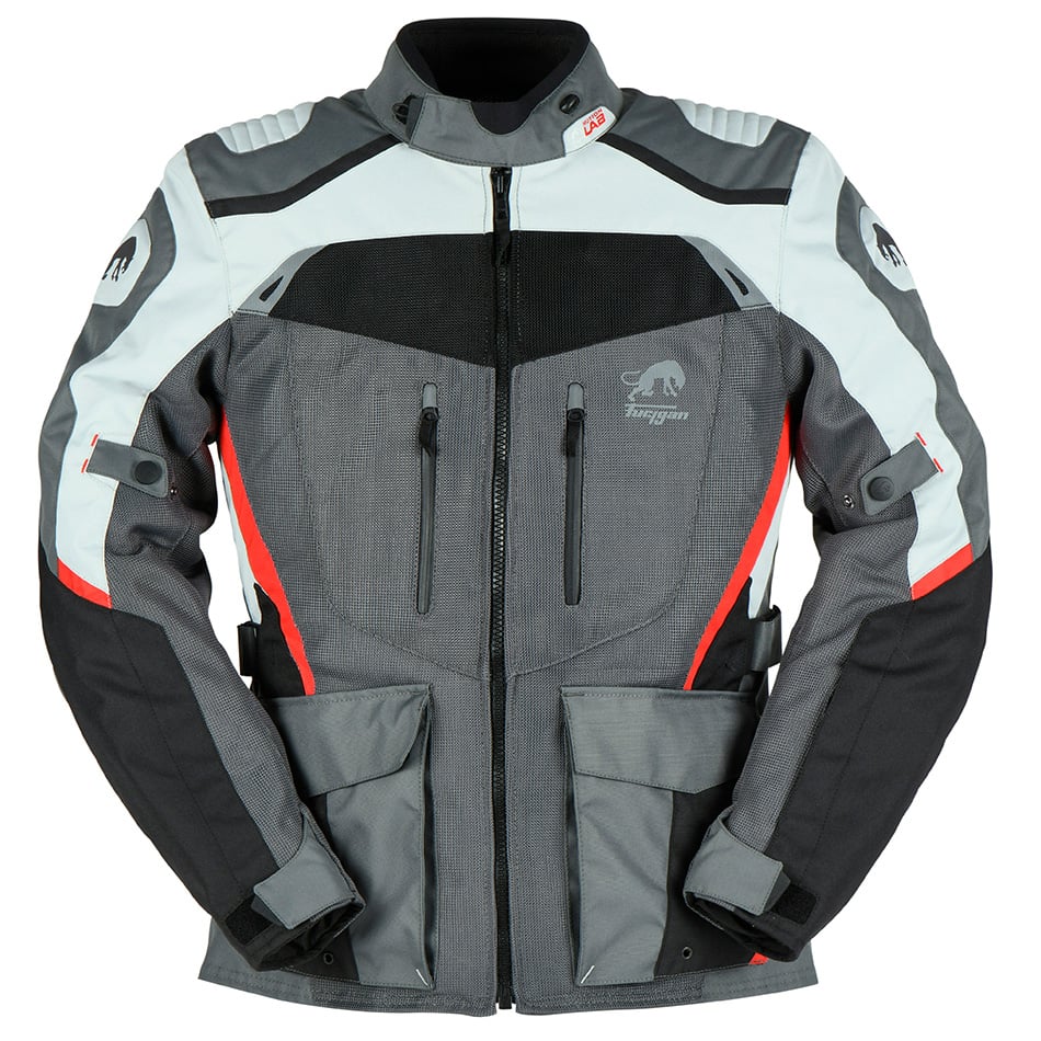 Image of Furygan Apalaches Vented 2in1 Jacket Black Gray Red Size M ID 3435980335700