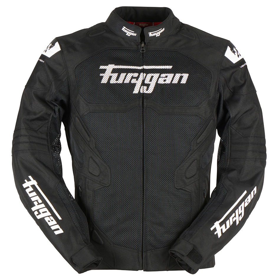 Image of Furygan Atom Vented Evo Jacket Black White Talla S