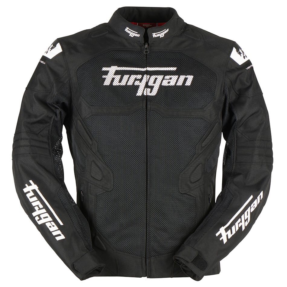 Image of Furygan Atom Vented Evo Noir Blanc Blouson Taille S