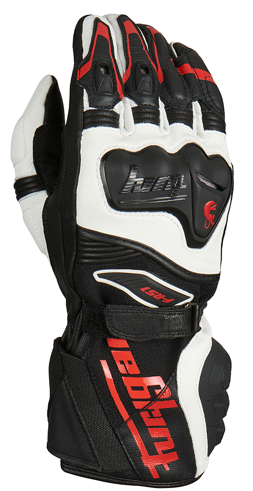 Image of Furygan F-RS1 Noir Rouge Blanc Gants Taille 2XL