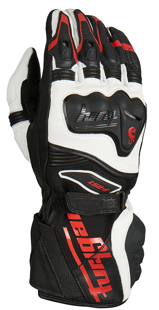 Image of Furygan Gloves F-RS1 Black Red White Size 2XL EN