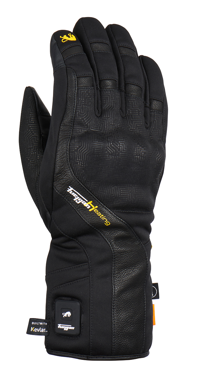 Image of Furygan Heat X Kevlar Black Heated Gloves Talla M