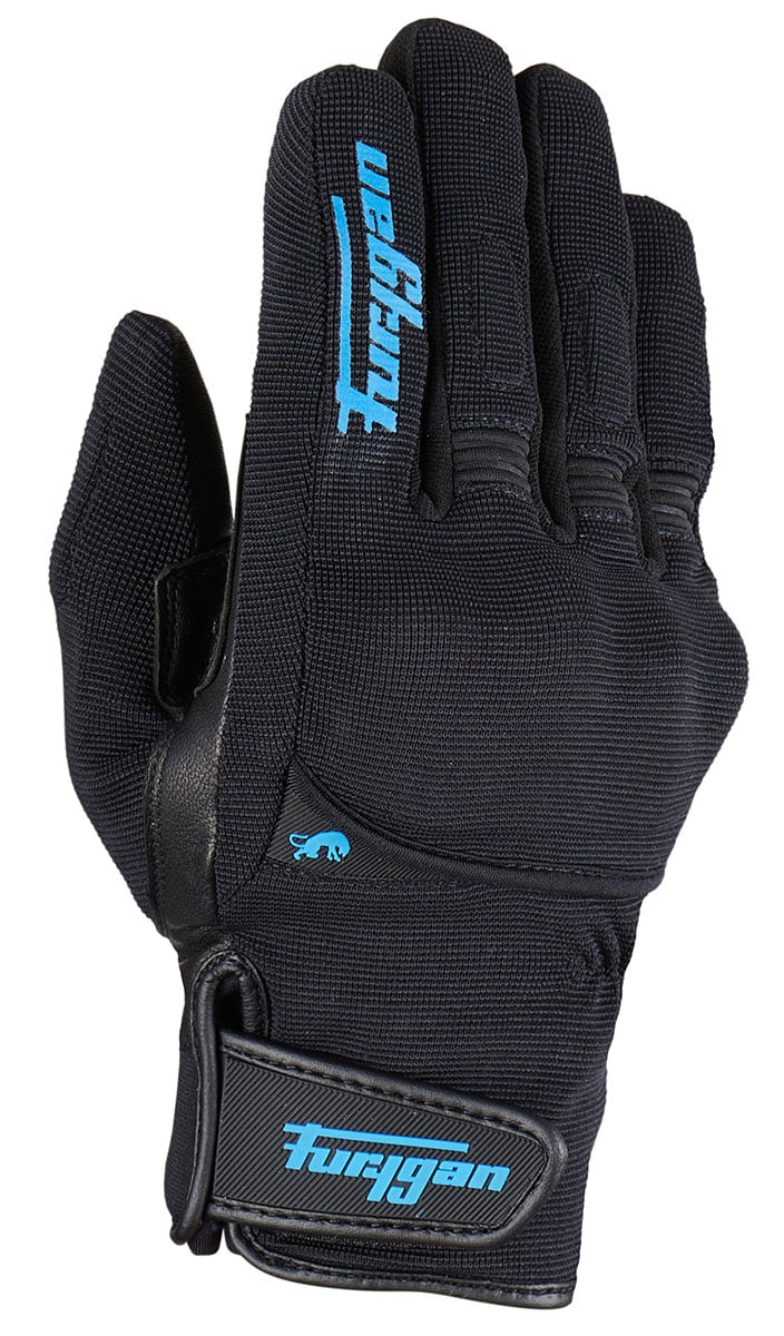 Image of Furygan Jet All Season D3O Schwarz Blau Handschuhe Größe 2XL