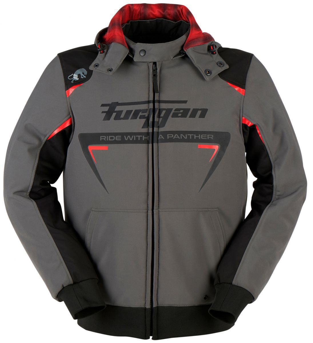 Image of Furygan Sektor Roadster Jacket Dark Gray Black Red Size L ID 3435980335168