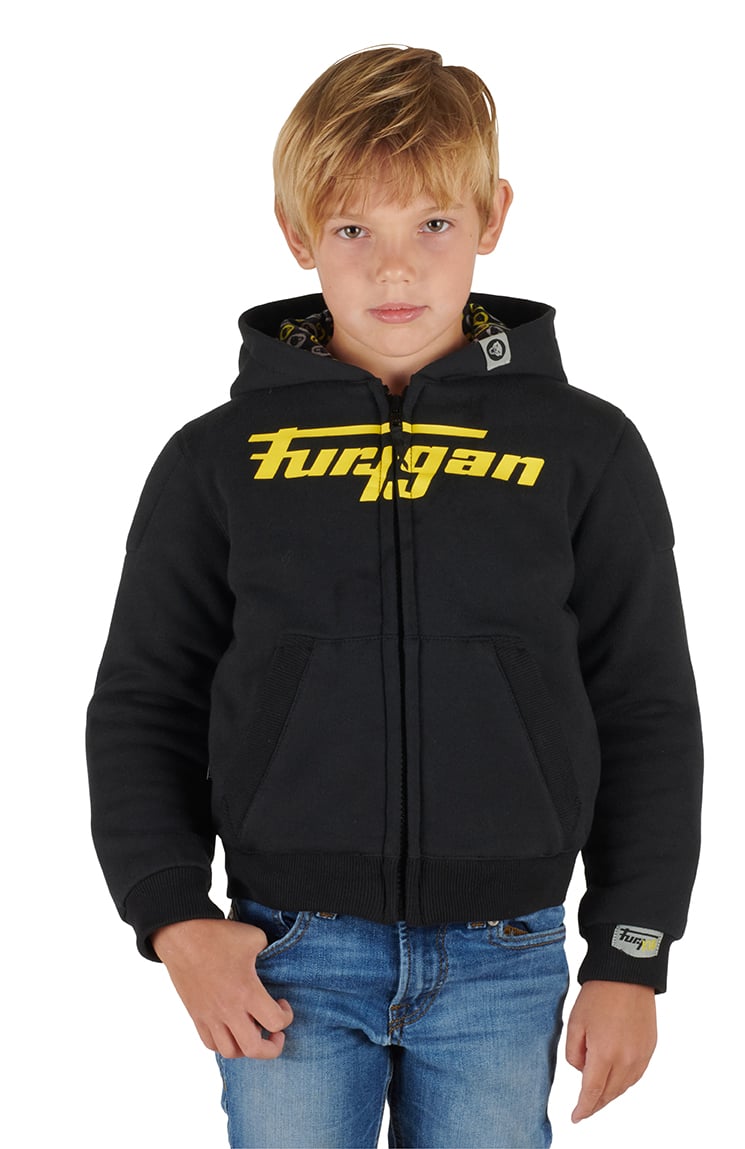 Image of Furygan luxio Jacket Kid Black Fluo Yellow Talla 12